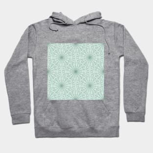 Blue-Green Swirl Mandala Pattern Hoodie